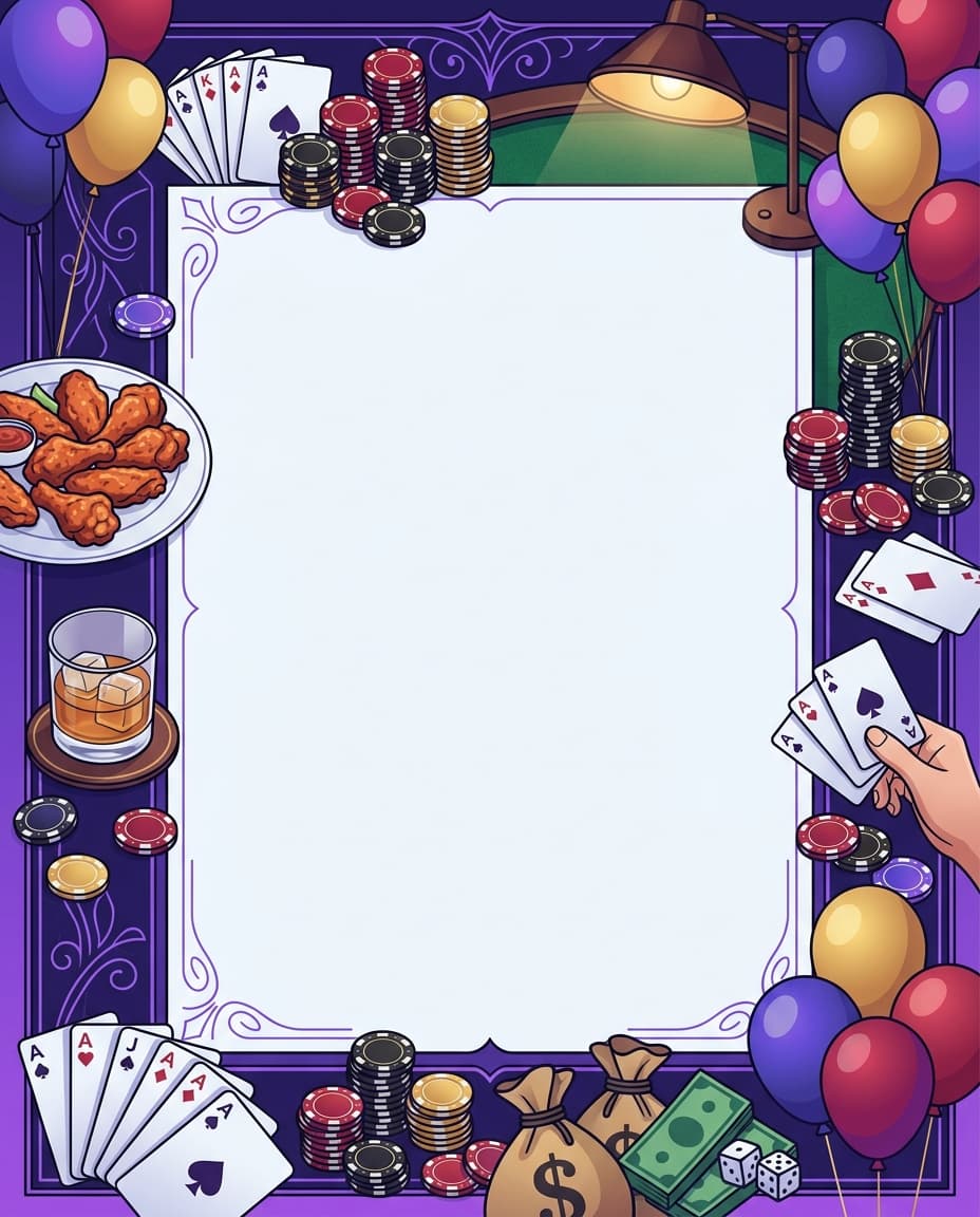 Jared's Poker Night Birthday invitation